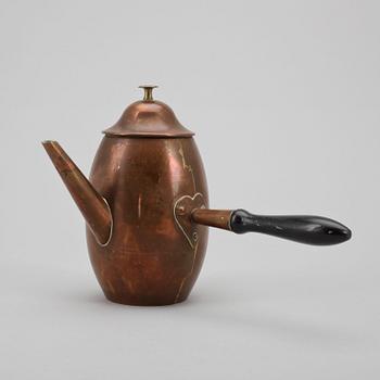 KAFFEKANNA, koppar, 1800-tal.