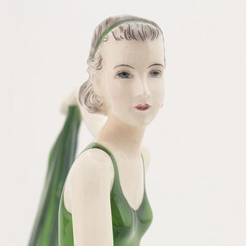 Stefan Dakon, a creamware Art Déco figurine, Goldscheider, Germany, 1930's/40's.