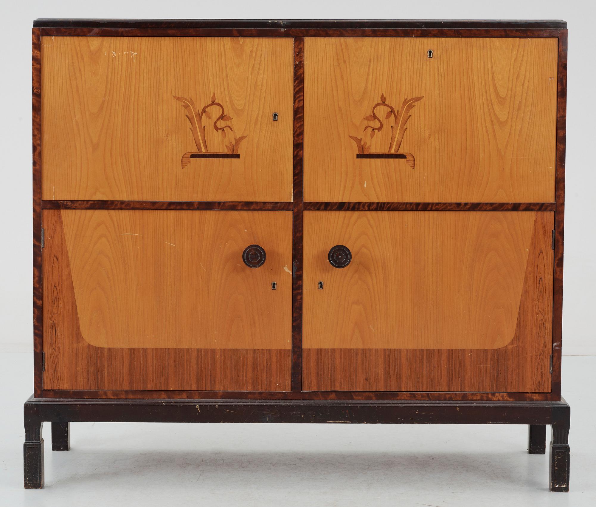 LINNESKÅP, art deco, 1930/40-tal.