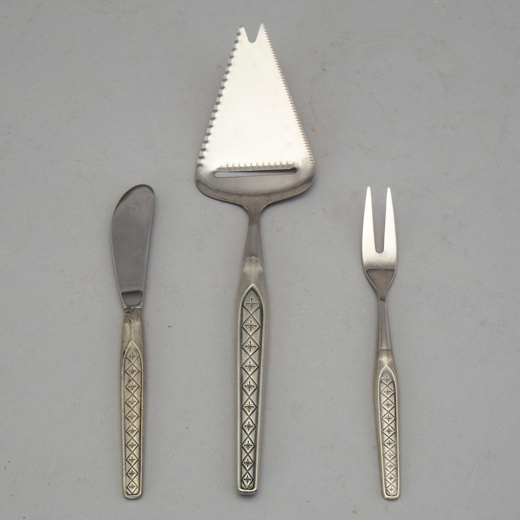 BESTICK, 109 delar, tenn och rostfritt stål, Hardanger, Norge, 1970-tal.