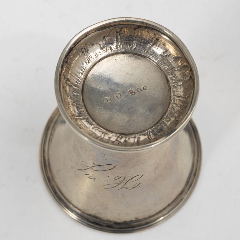 Beakers, 4, silver, Sweden, 1902–1954.