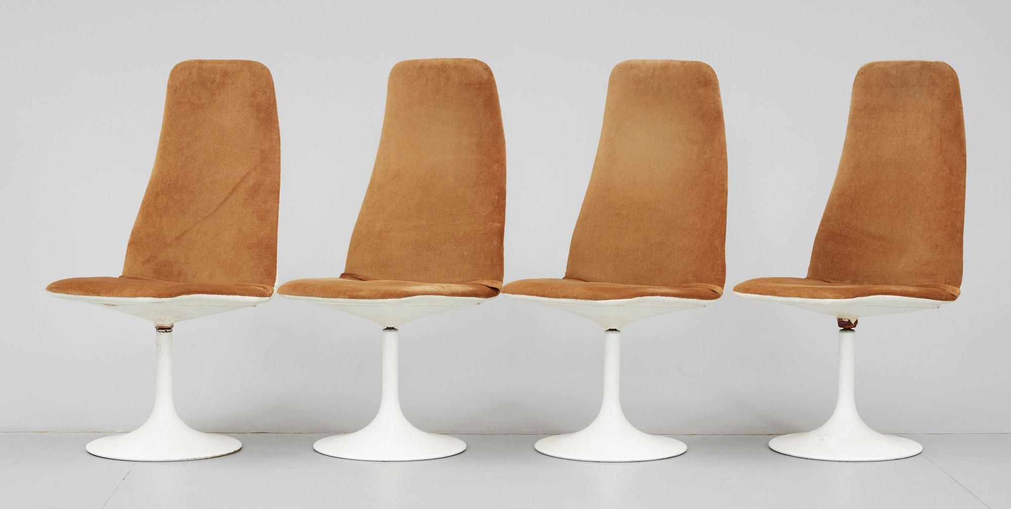 SNURRSTOLAR, 4 st, Johanson Design, Markaryd, 1970-tal.