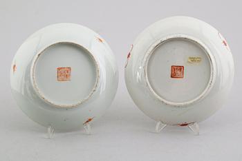 FAT, 2 st, porslin, Kina, 1800/1900-tal.