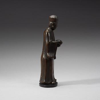FIGUR, brons. Qingdynastin, 1800-tal.
