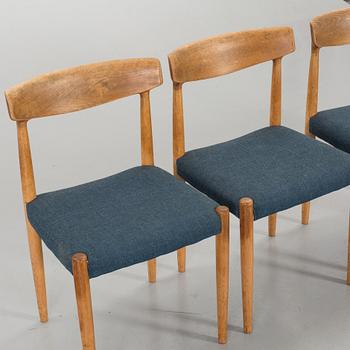 A SET OF 4 KNUD FAERCH OAK CHAIRS, Denmark.