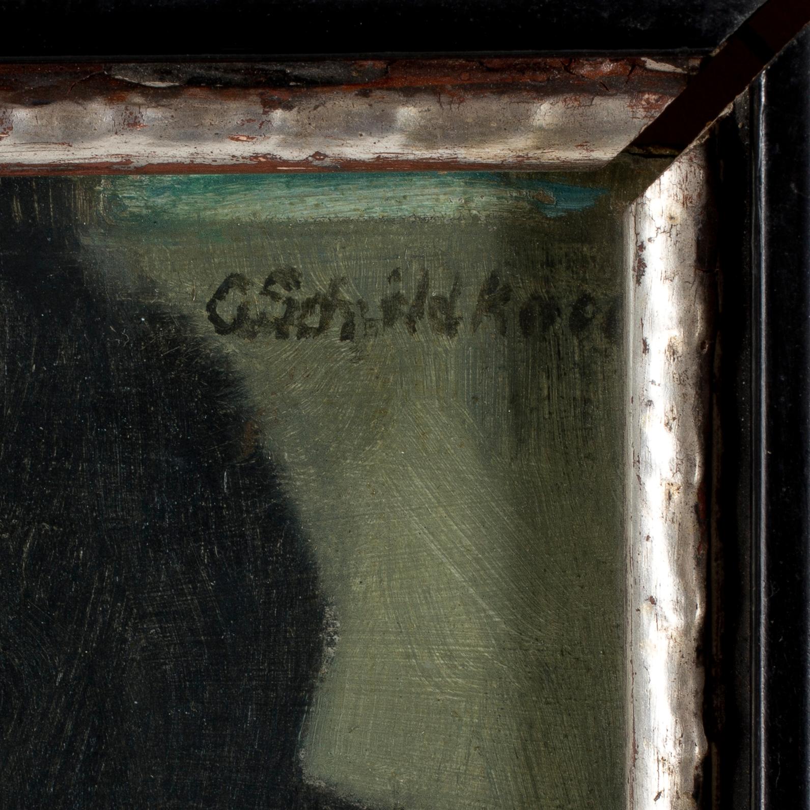 GEORG SCHILDKNECHT, olja på pappannå, signerad.