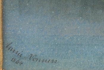 ANN (Annie) NONNEN, sign samt dat "1864".