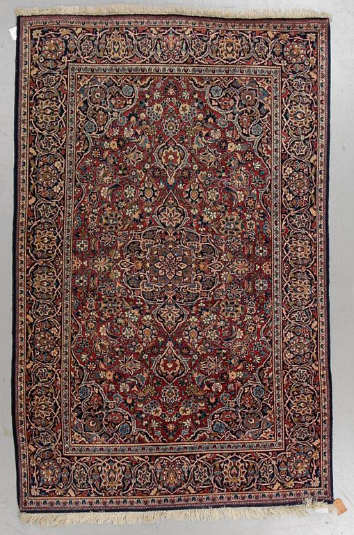 Matto, semi-antique/old Kashan, ca 203 x 130,5 cm.