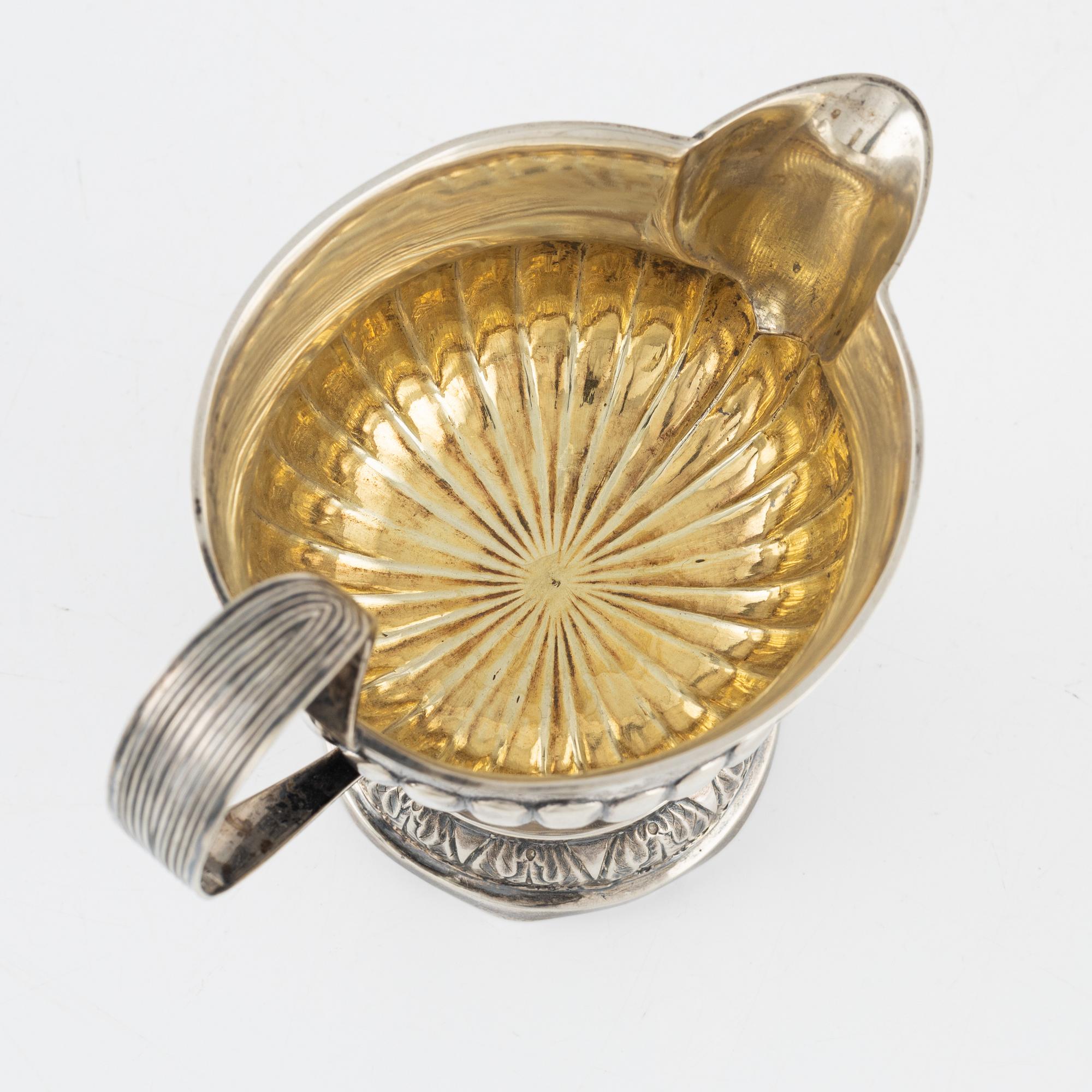 Carl Zacharias Schultz, gräddsnäcka, silver, empire, Tavastehus Hämeenlinna, Finland 1831.