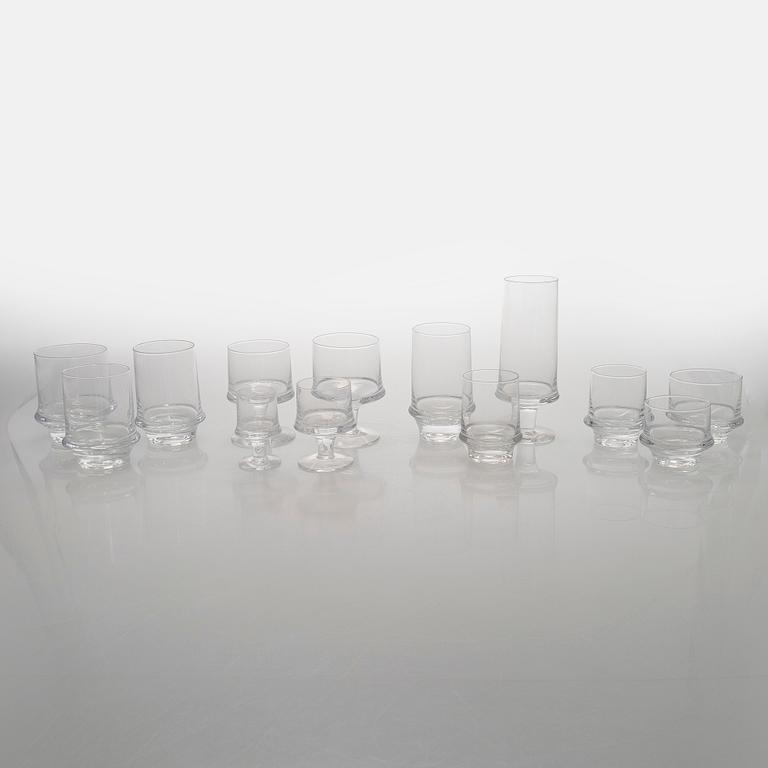 Tapio Wirkkala, A 217-piece glass service 'Marski', Iittala Finland.