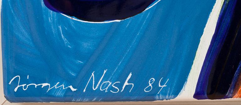JÖRGEN NASH, emalj, signerad och daterad -84.