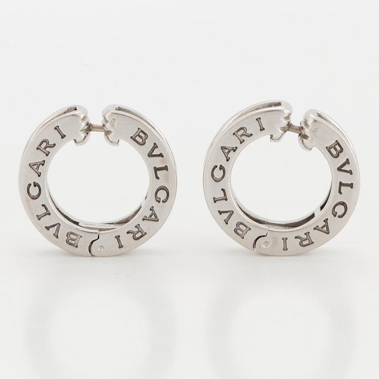 A pair of Bulgari 'B.zero1', earrings with brilliant-cut diamonds.