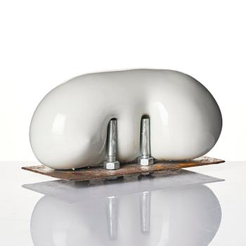 Mårten Medbo, a porcelain wall sculpture, executed in his studio, 1997.
