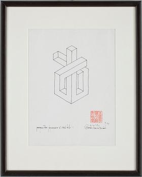 OSCAR REUTERSVÄRD, tuschteckningar 2 st. Sign.