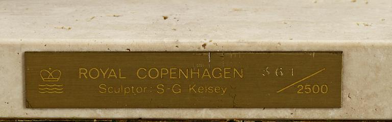 STERETT-GITTINGS KELSEY, skulptur, brons, Royal Copenhagen, sign o dat 76 samt numr 361/2500.