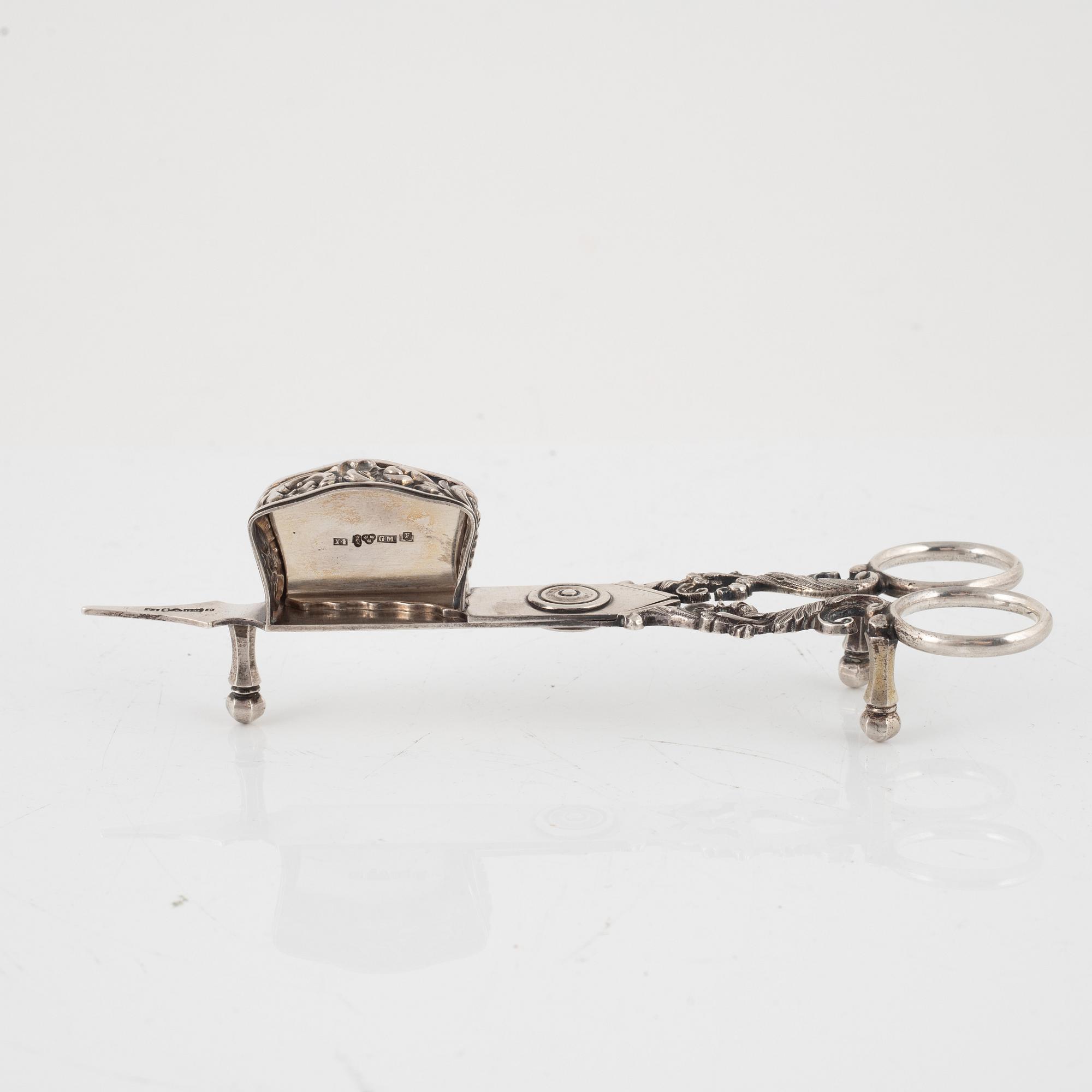 A Swedish Silver Candle Snuffer, mark of G Möllenborg Stockholm 1852.