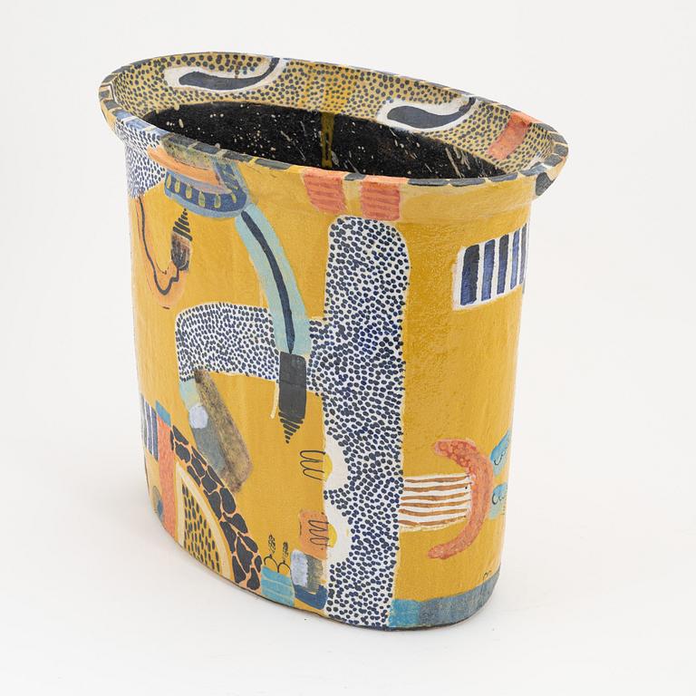 Herman Fogelin, a stoneware vase/pot, signed.