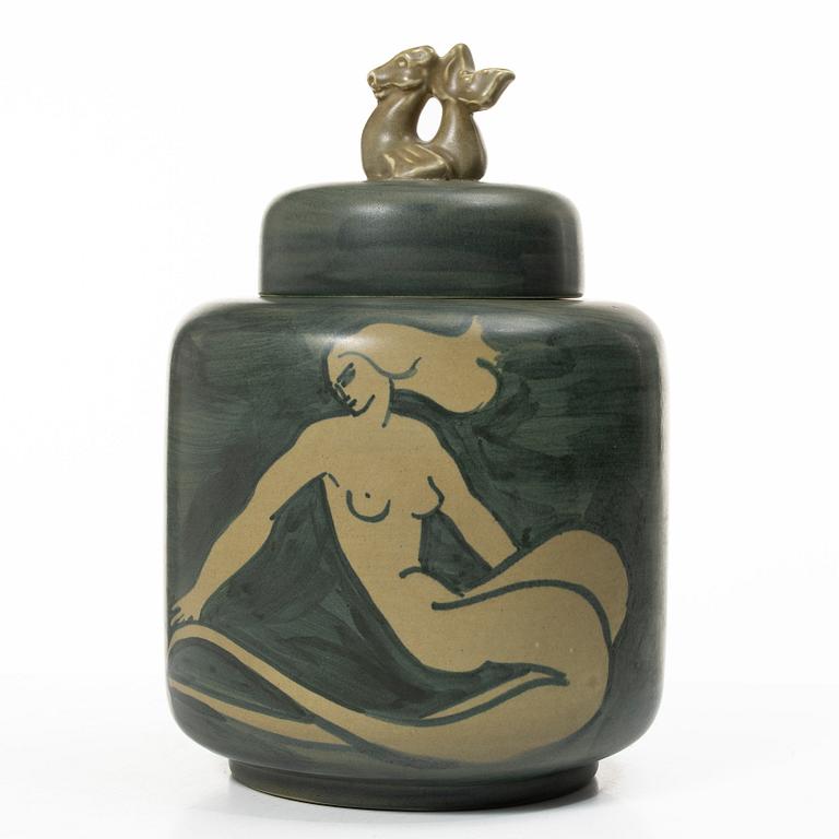 Åke Holm, lockurna, stengods, Höganäs, 1920/30-tal.