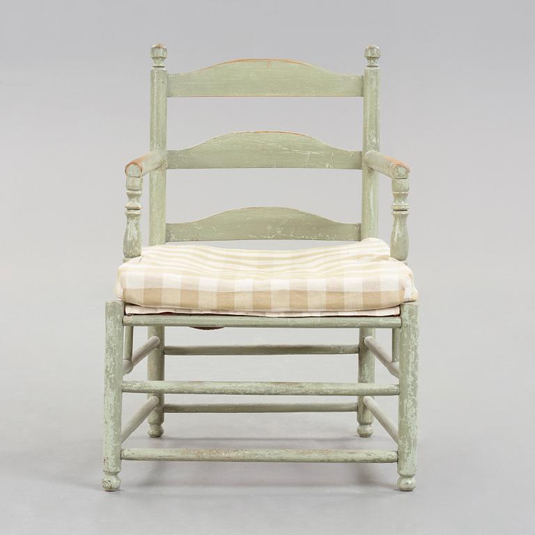 A Gustavian armchair.