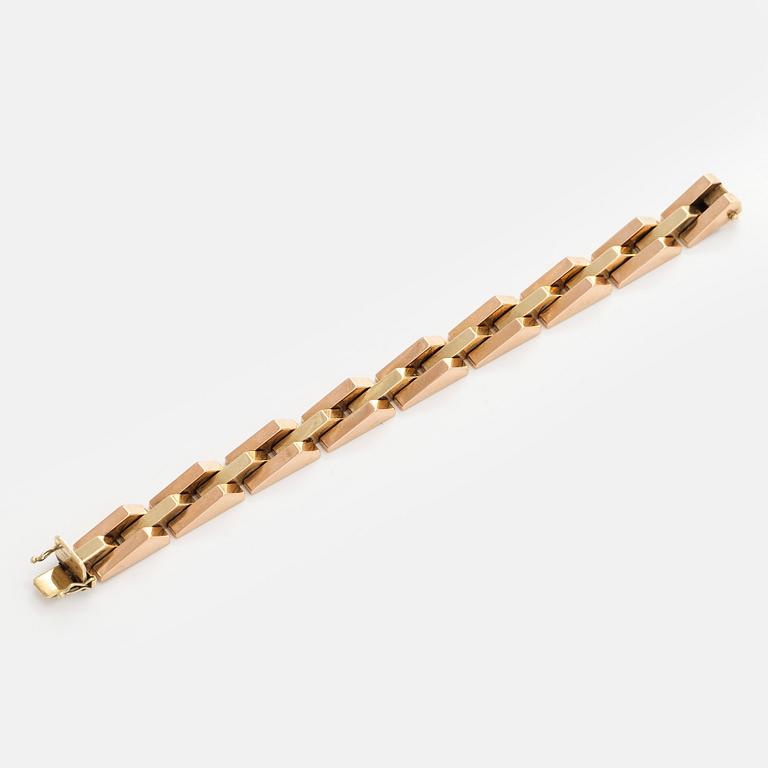 Armband, 14K tvåfärgers guld.