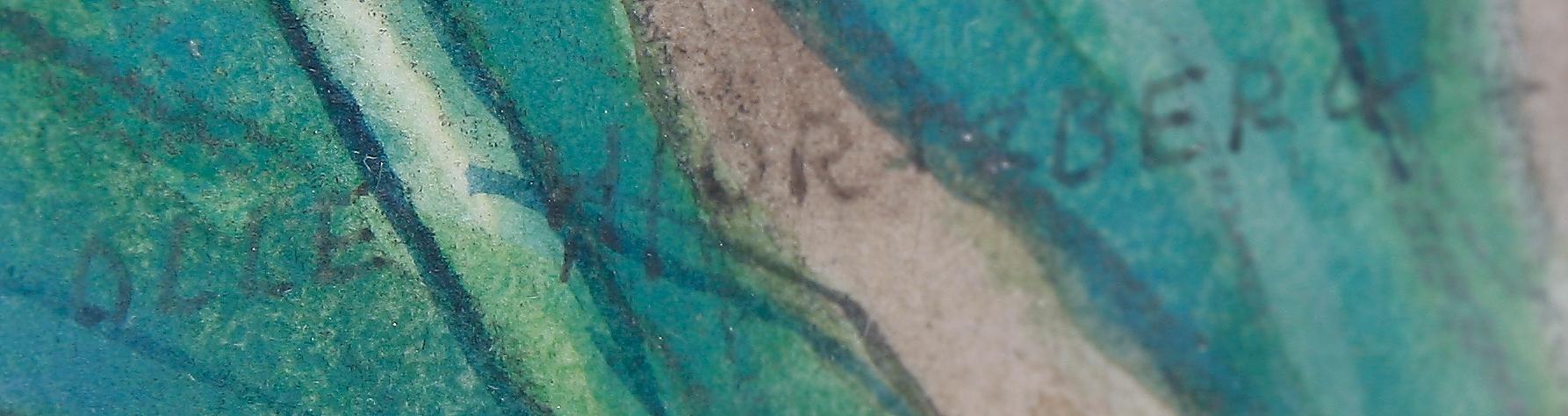 OLLE HJORTZBERG, gouache, sign.