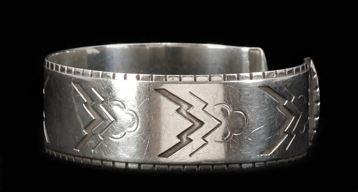 ARMRING, sterling, Oscar Gundlach-Pederson George Jensen, Danmark, 1940/50-tal. Tot vikt ca 42g.