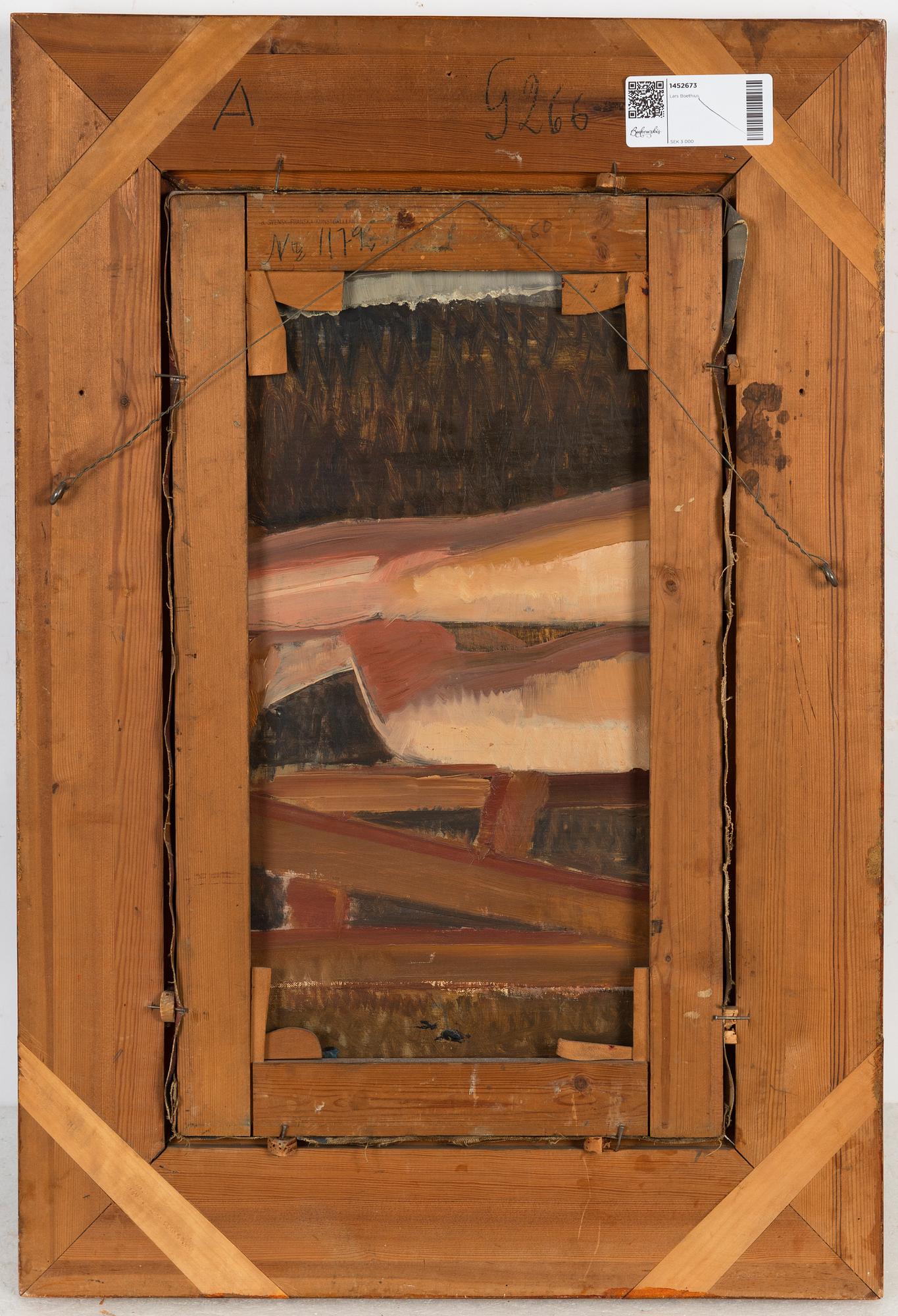 Lars Boëthius, oil on canvas, signed and dated -27.