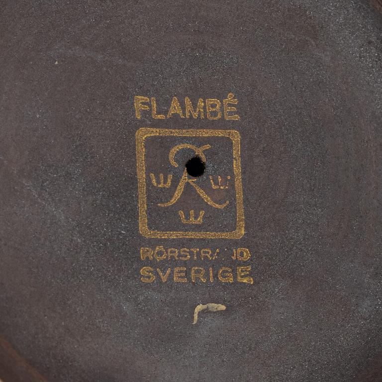 Gunnar Nylund, a stoneware urn, 'Flambé' for Rörstrand.