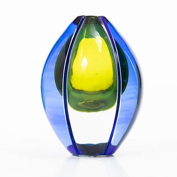 Erika Lagerbielke, sculpture/vase, Orrefors Expo, 1996, signed.
