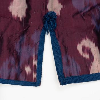 A silk Ikat Chapan, Central Asian, 1880s.