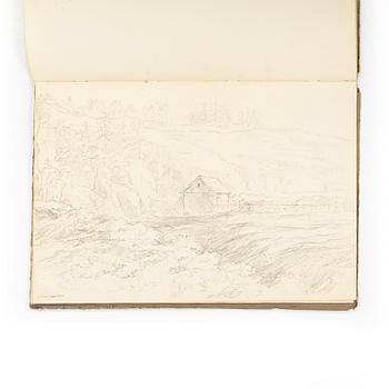 Carl Johan Fahlcrantz, Sketchbook with 28 topographical pencil drawings.