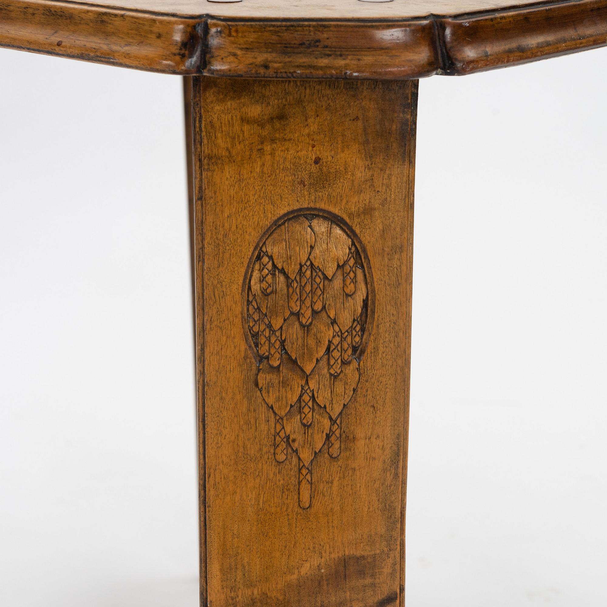 Carl Westman, probably, an Art Nouveau stained beech table Sweden ca 1900.