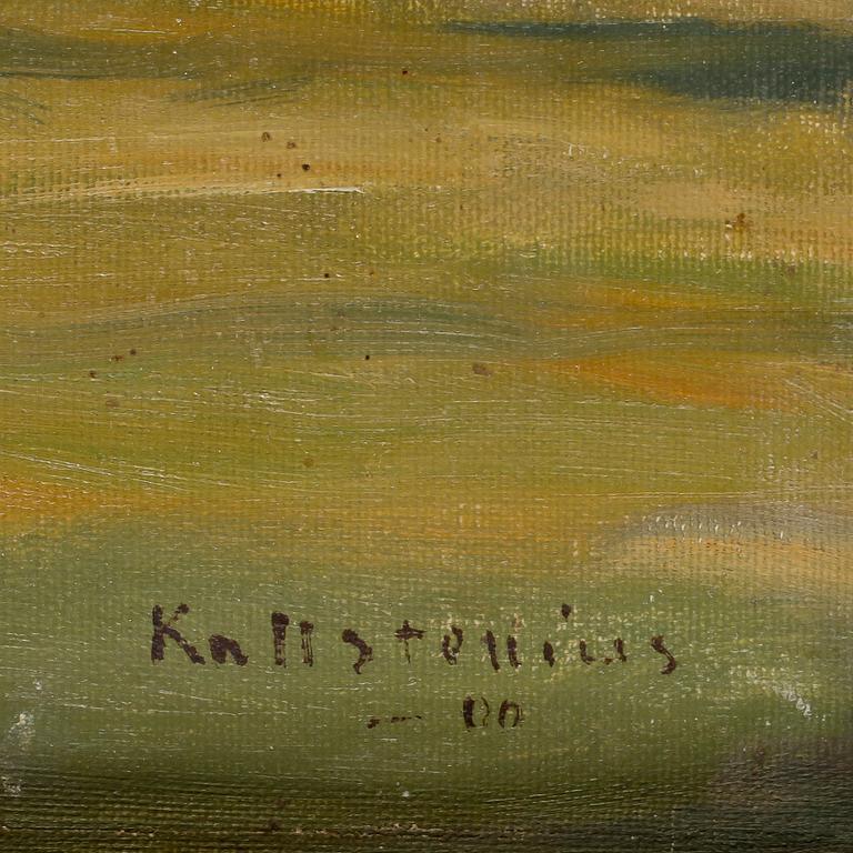 GOTTFRID KALLSTENIUS, olja på pannå, signerad och daterad 00.