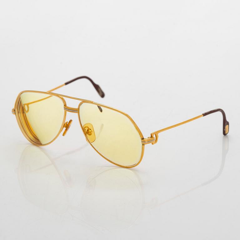 Cartier, 1980s 'Vendôme Louis' sunglasses.