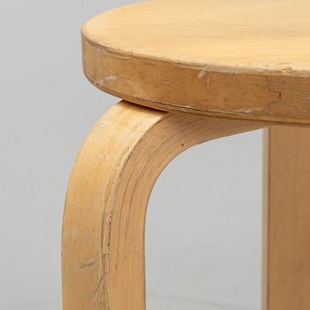 Alvar Aalto, a set of eight model 60 birch stools for Artek, Finland.
