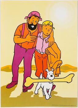 Four of Tintin posters from Inspiration AB, Stockholm, 1970.