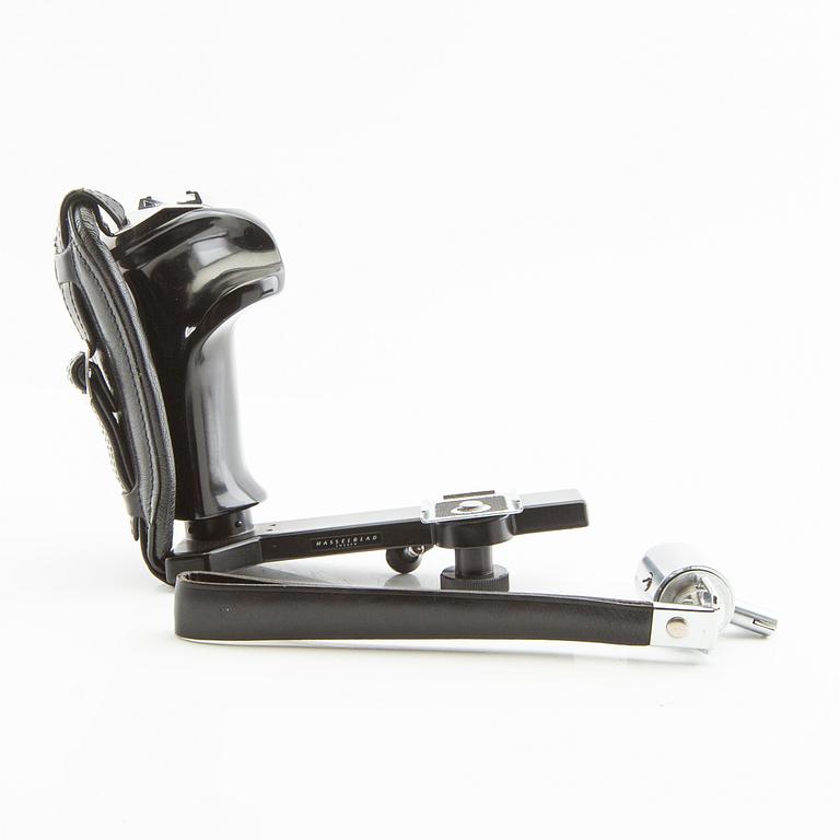 Hasselblad 500 C/M camera with lens and accessories.