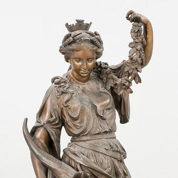 Gustave Trouillard, efter skulptur Kvinna med putti och ymnighetshorn.