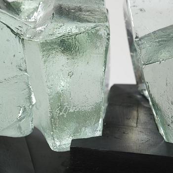 Edvin Öhrström, a cast glass sculpture, Lindshammar Glassworks.