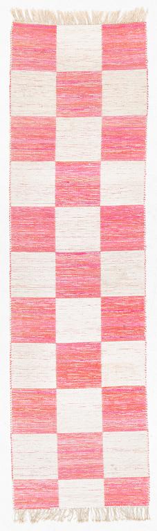 Margit Thorén, a double-woven rag rug runner, 'Schackrutan', Svenskt Tenn, c. 315 x 90 cm.