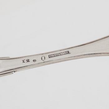 Gafflar, 10 st, silver, bl.a. Magnus Ljungqvist, Kristianstad 1798.