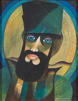 Tapio Kinnunen, gouache och bladteknik på papper, signerad och daterad -69.