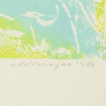 Jan Naliwajko, litograph in colors, signed and dated 1982.