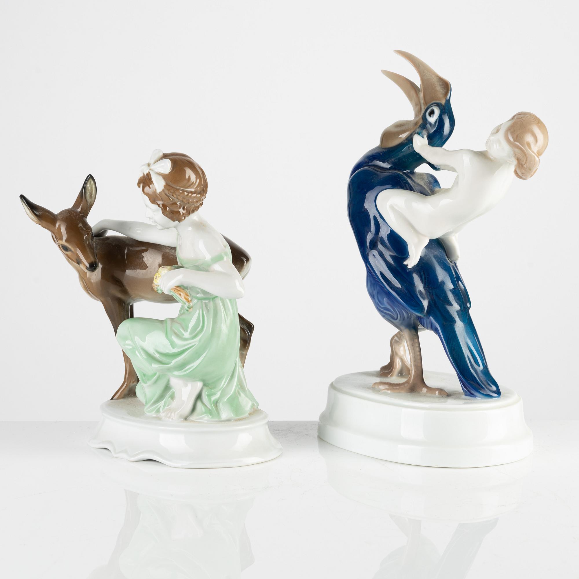 Figuriner, 2 st, porslin, Rosenthal, Tyskland.