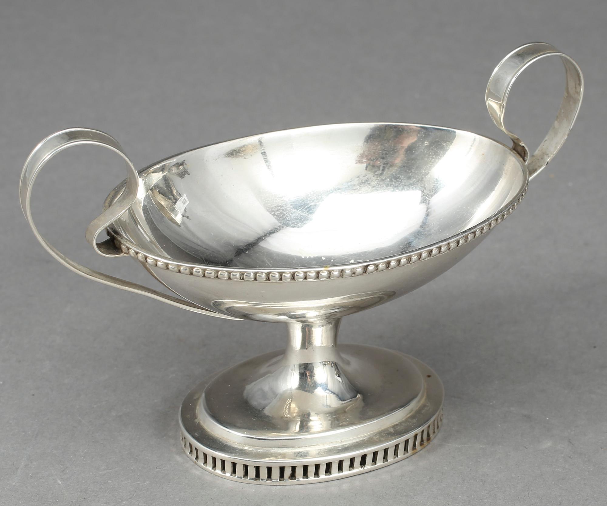 SALTKAR, silver, empire, 1840, Anders Theodor Barkman, Varberg, ca 60 gram.