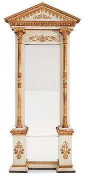 1519. A Swedish Empire 19th century mirror panel.