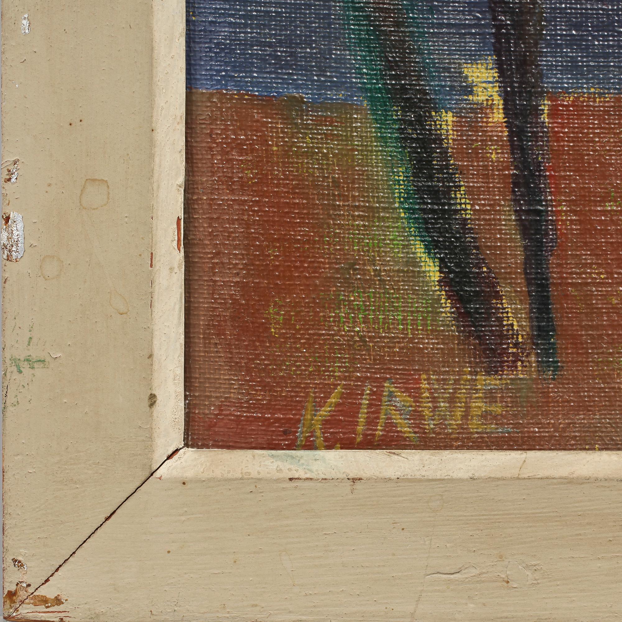 KNUT IRWE, olja på pannå, sign.