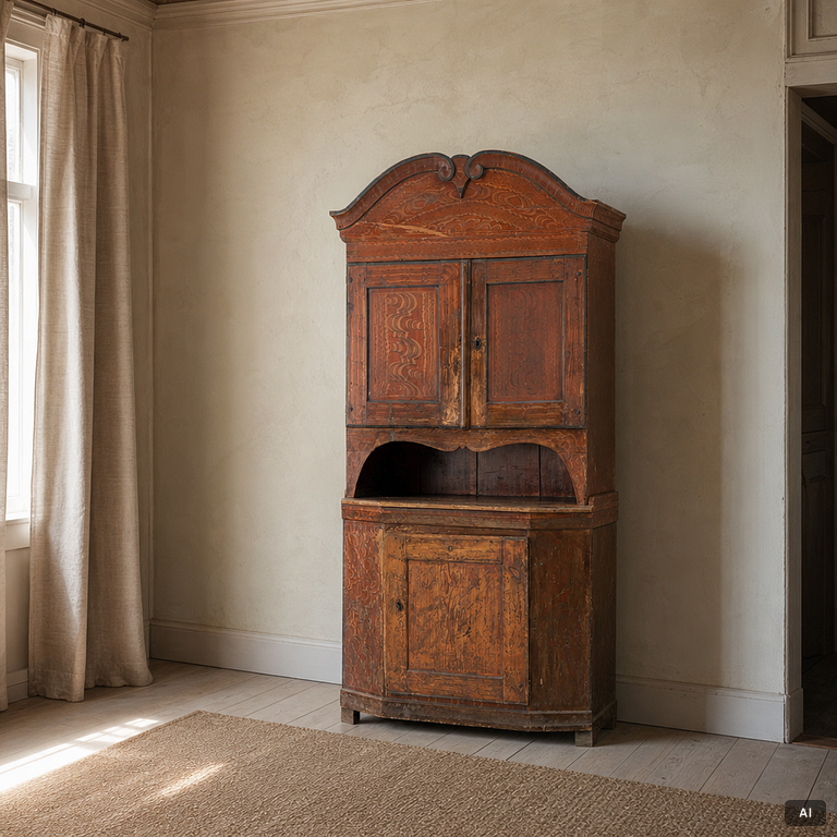 A 19th century Folk art gift cabinet.
