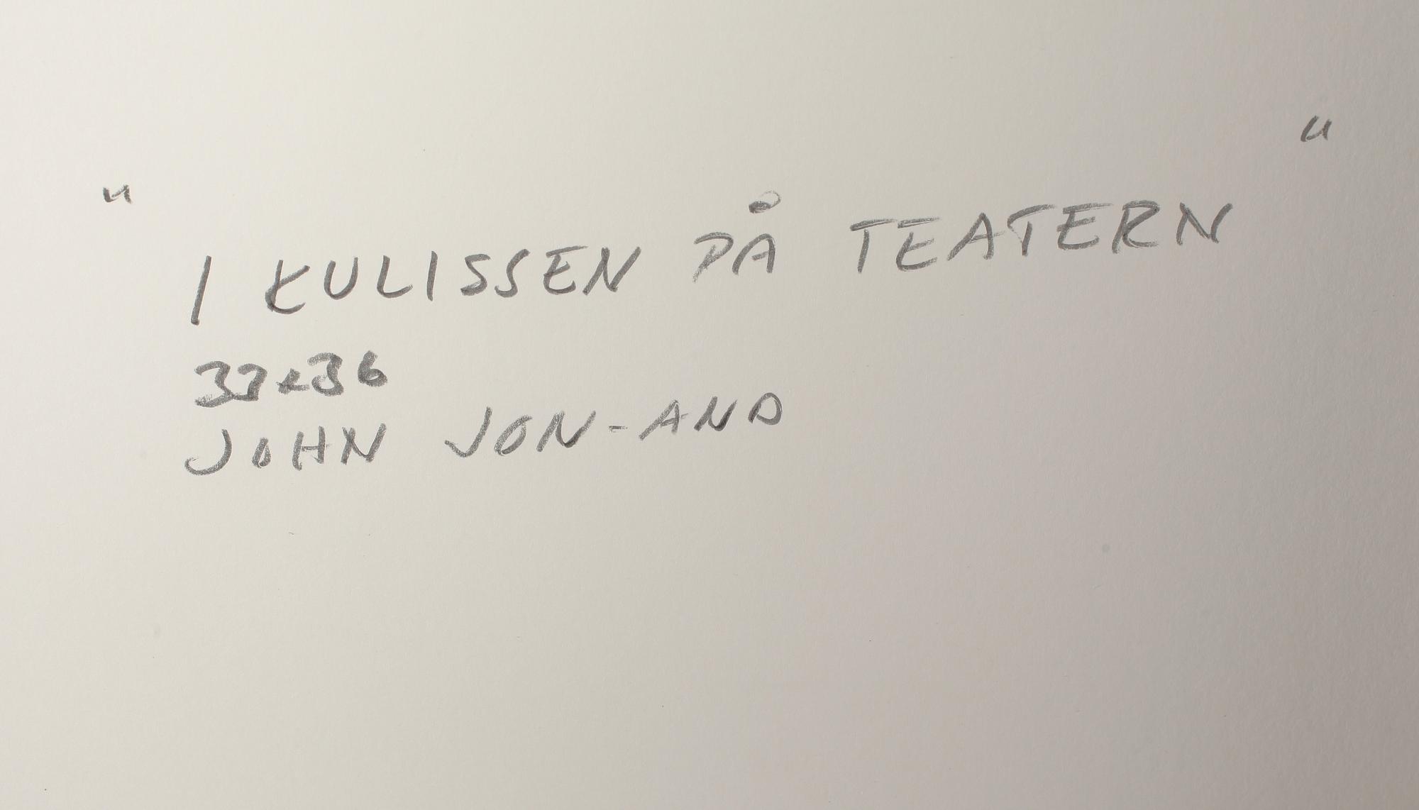 JOHN JON-AND, krita, stämpelsignerad.