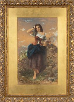 Paul Falconer Poole, akvarell och gouache, otydligt signerad.